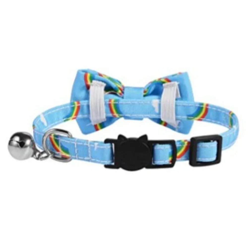 Rainbow Bow Tie Breakaway Collar